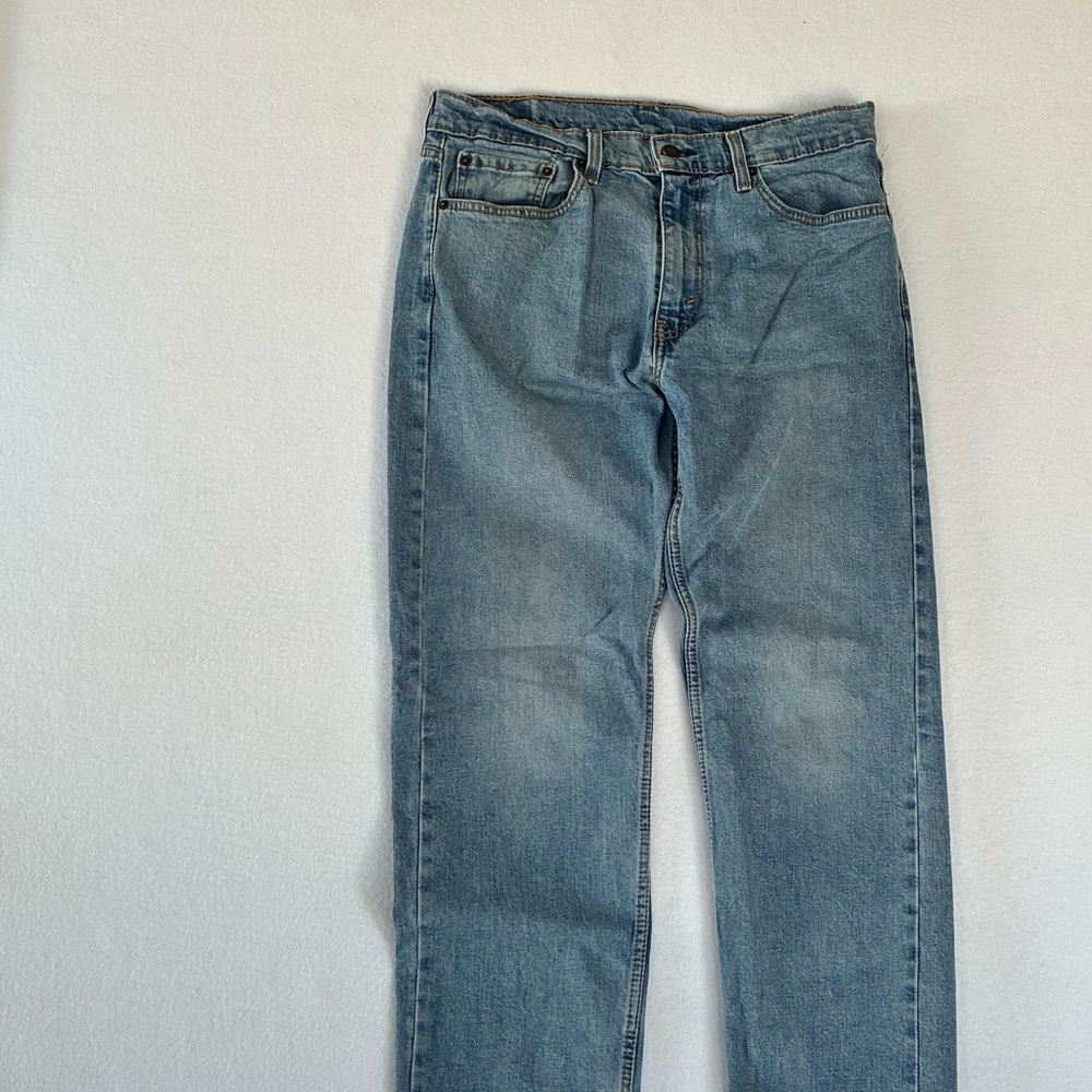 Men's Light Blue Straight Jeans